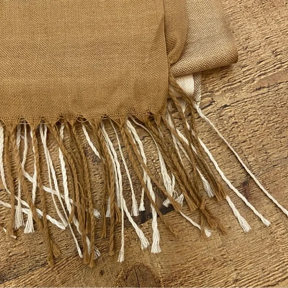 PASHMINA Scarf in Wide Warm Color Plaid - Picture 8 of 11